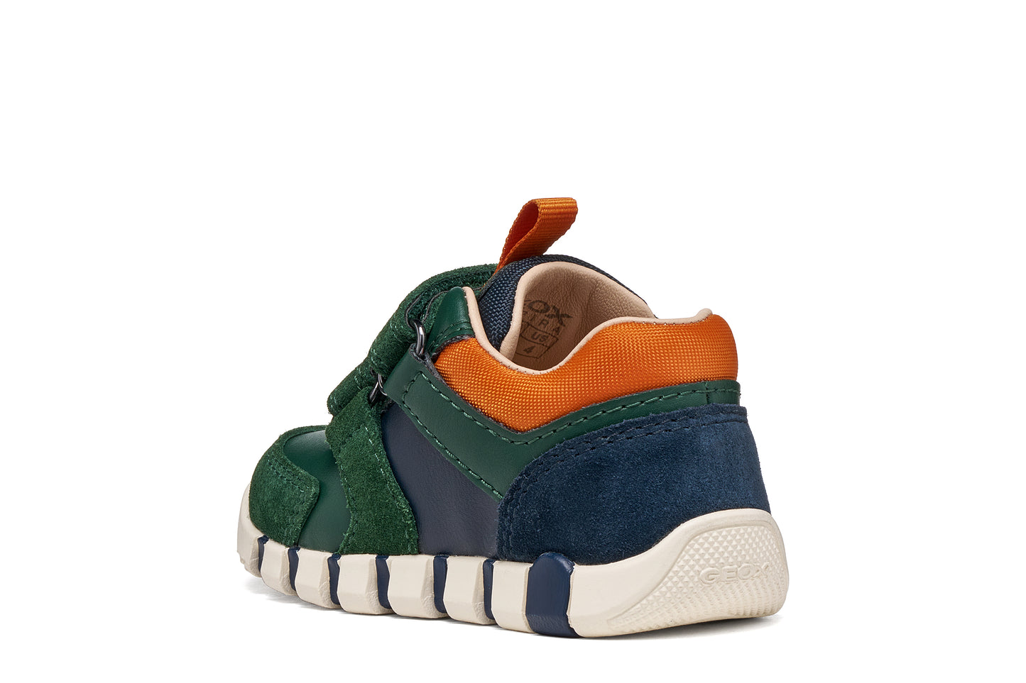 Geox Iupidoo Boys Green Orange Trainer