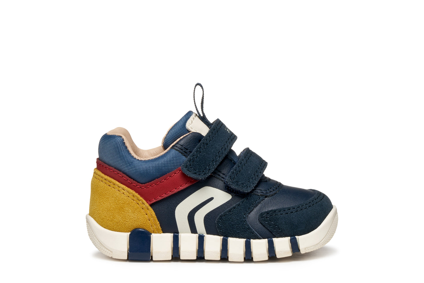 Geox Iupidoo Boys Navy Dark Red Trainer