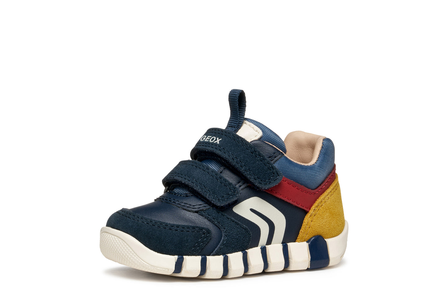Geox Iupidoo Boys Navy Dark Red Trainer