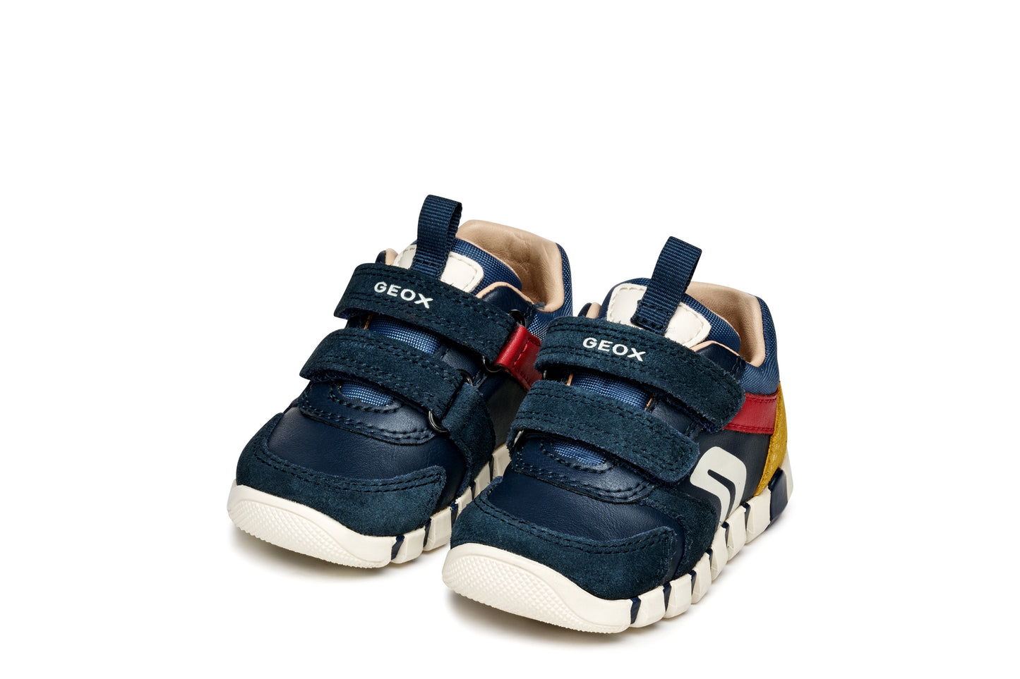 Geox Iupidoo Boys Navy Dark Red Trainer