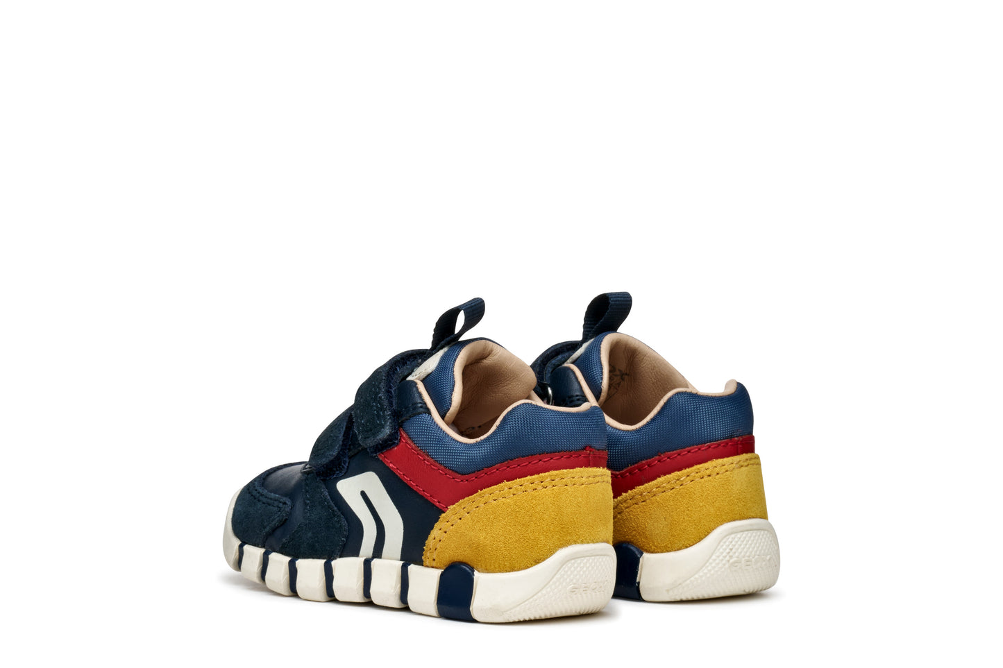 Geox Iupidoo Boys Navy Dark Red Trainer