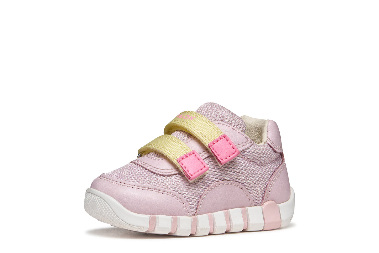 Geox Iupidoo Girls Pink Yellow Trainer