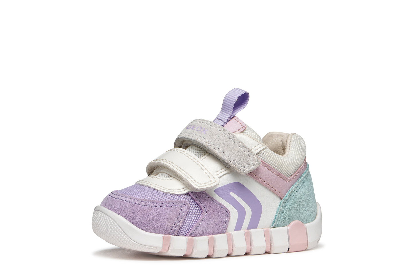 Geox Iupidoo Girls Lavender White Trainer