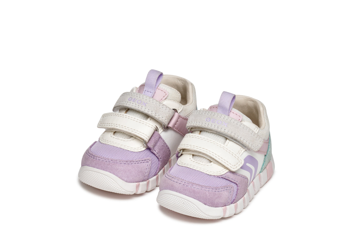 Geox Iupidoo Girls Lavender White Trainer