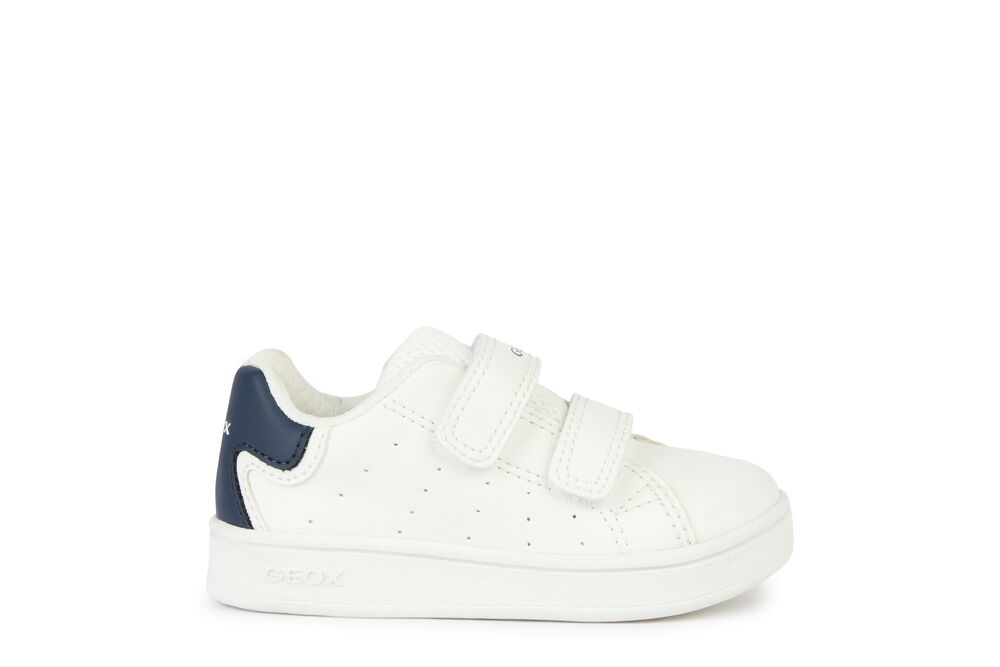 Geox Eclyper Boys White Navy Trainer