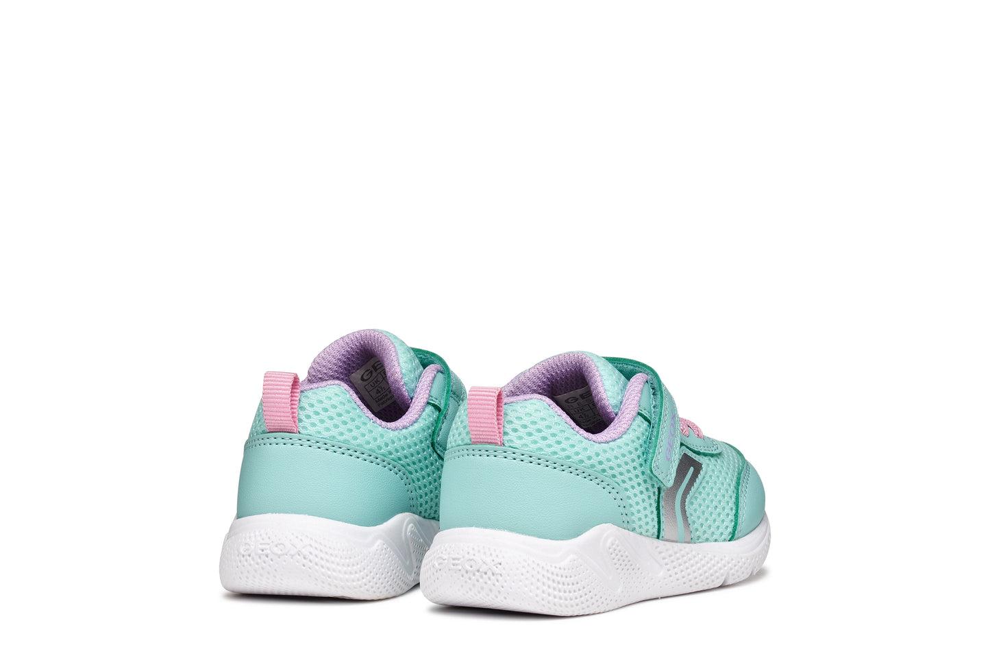 Geox Sprintye Girls Toddler Turquoise Pink Trainer