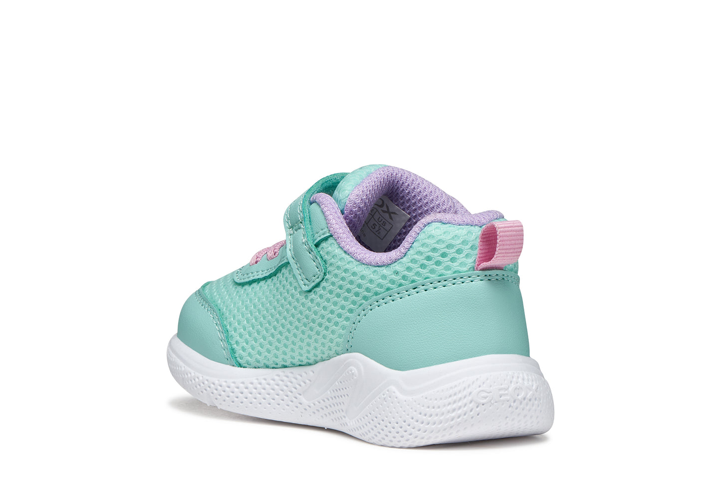Geox Sprintye Girls Toddler Turquoise Pink Trainer