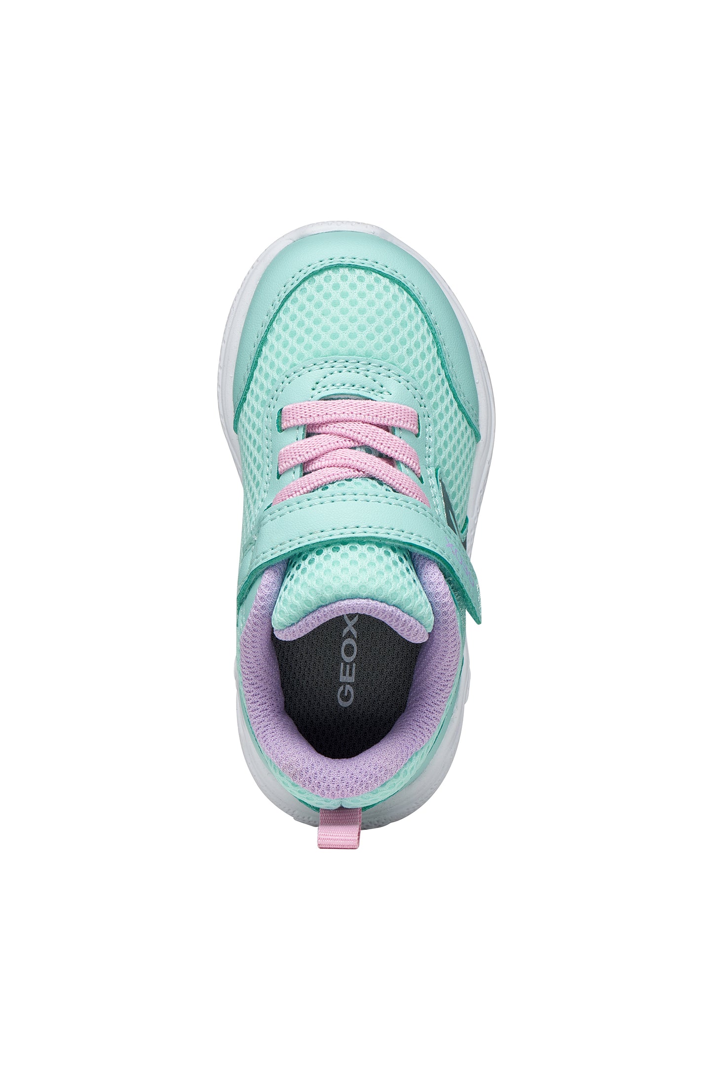 Geox Sprintye Girls Toddler Turquoise Pink Trainer