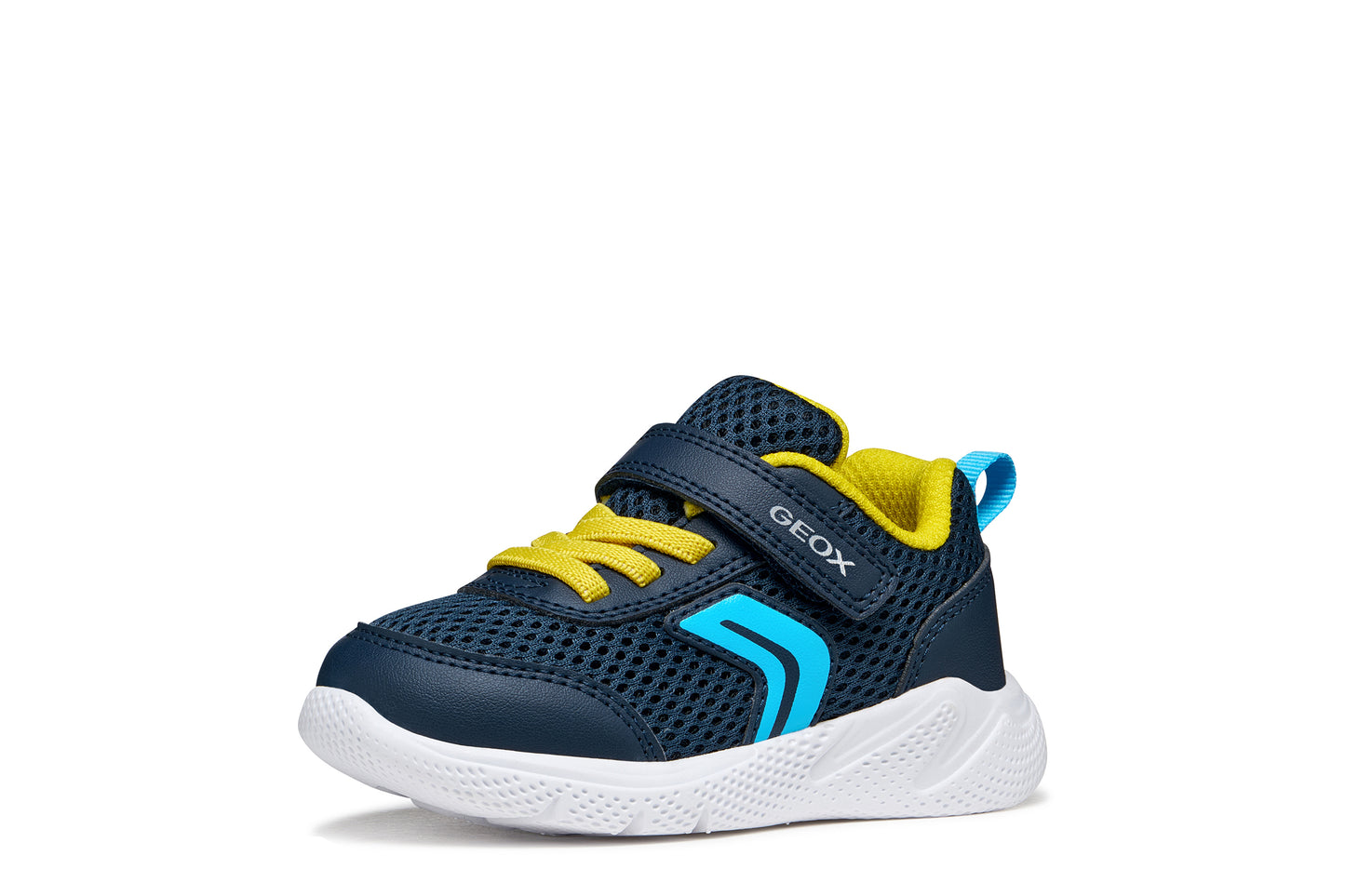 Geox Sprintye Boys Navy Yellow Infants Trainer