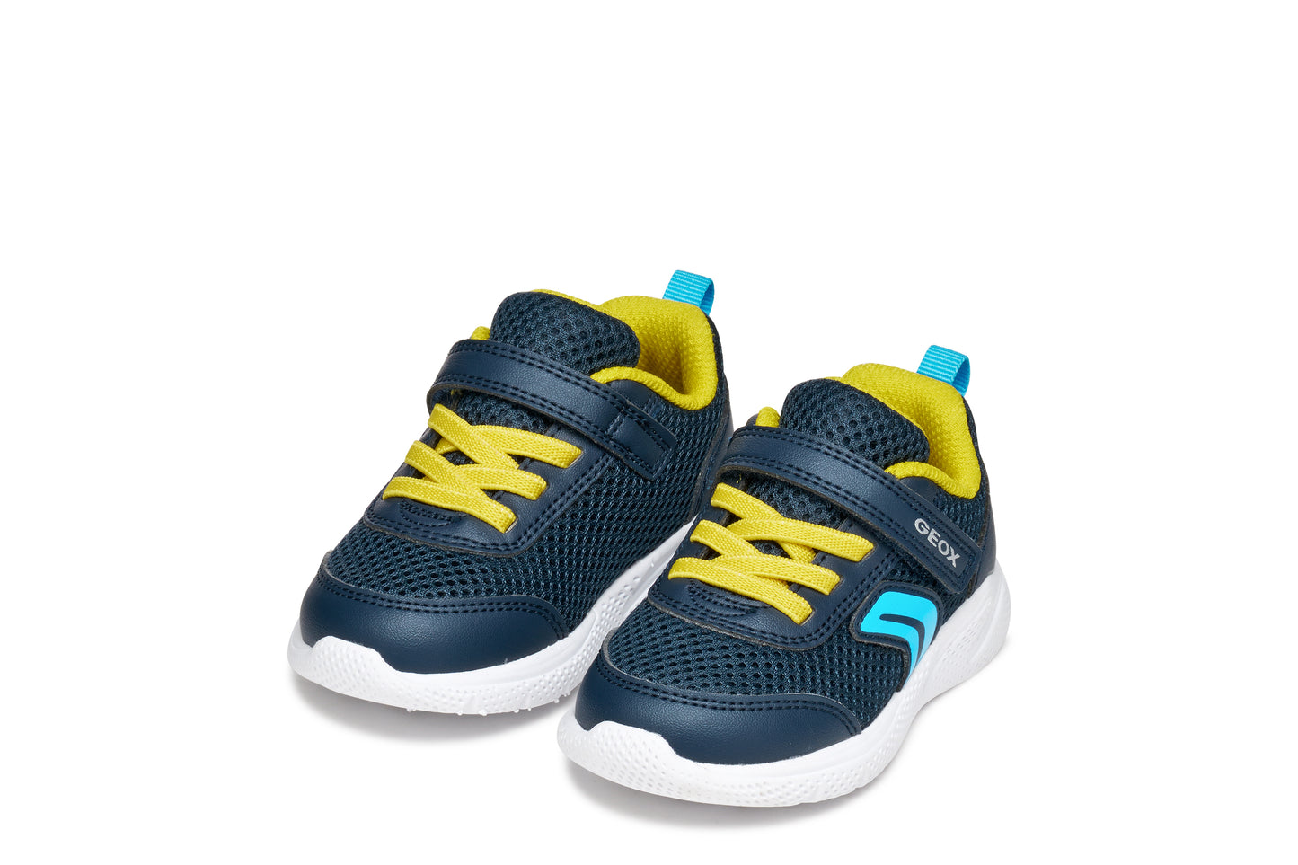 Geox Sprintye Boys Navy Yellow Infants Trainer