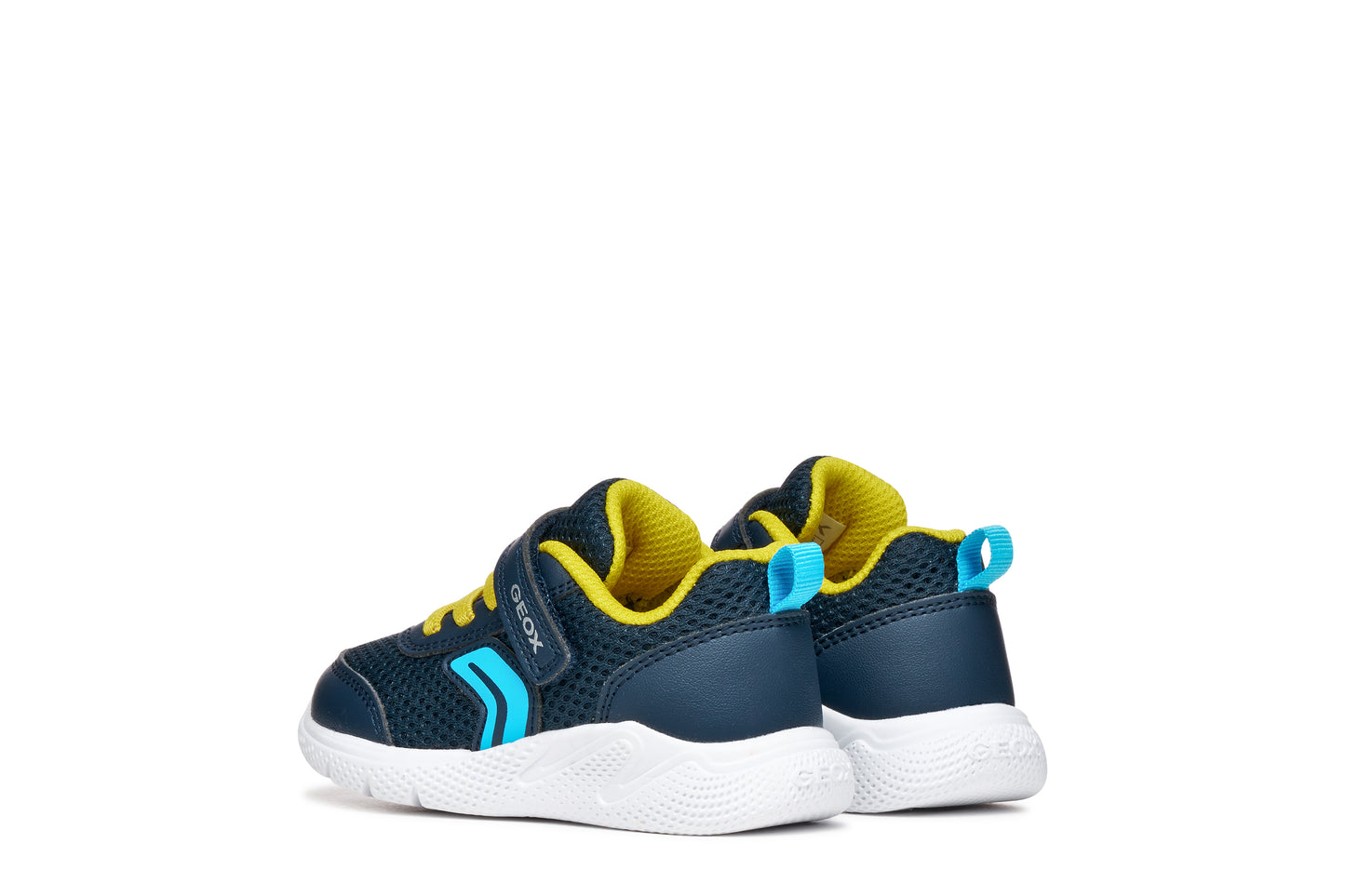 Geox Sprintye Boys Navy Yellow Infants Trainer