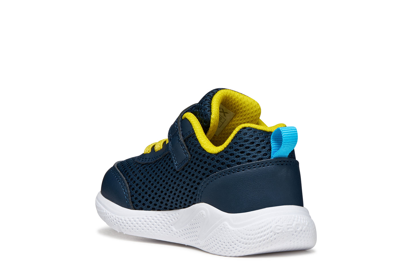 Geox Sprintye Boys Navy Yellow Infants Trainer