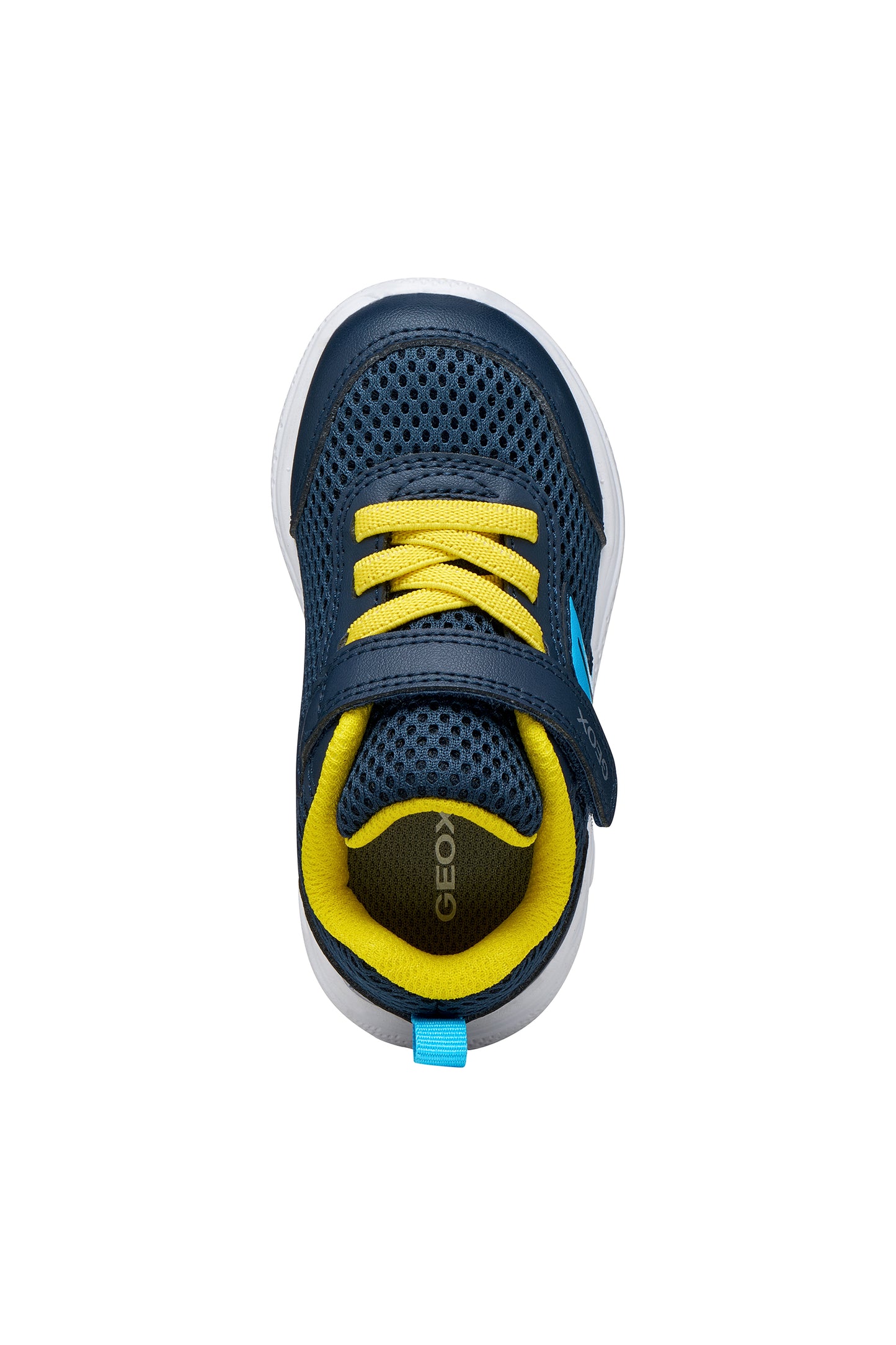 Geox Sprintye Boys Navy Yellow Infants Trainer