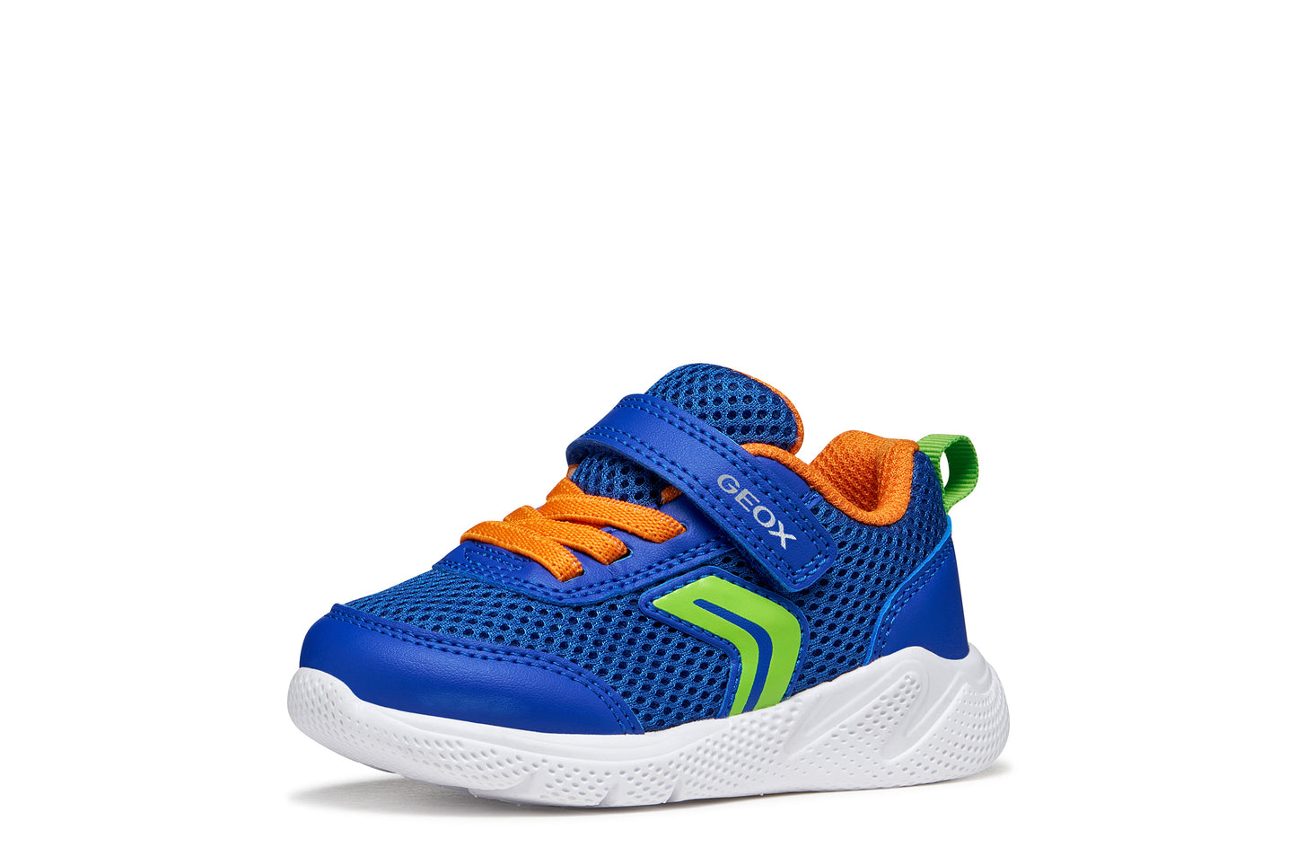 Geox Sprintye Boys Royal Blue Orange Infants Trainer