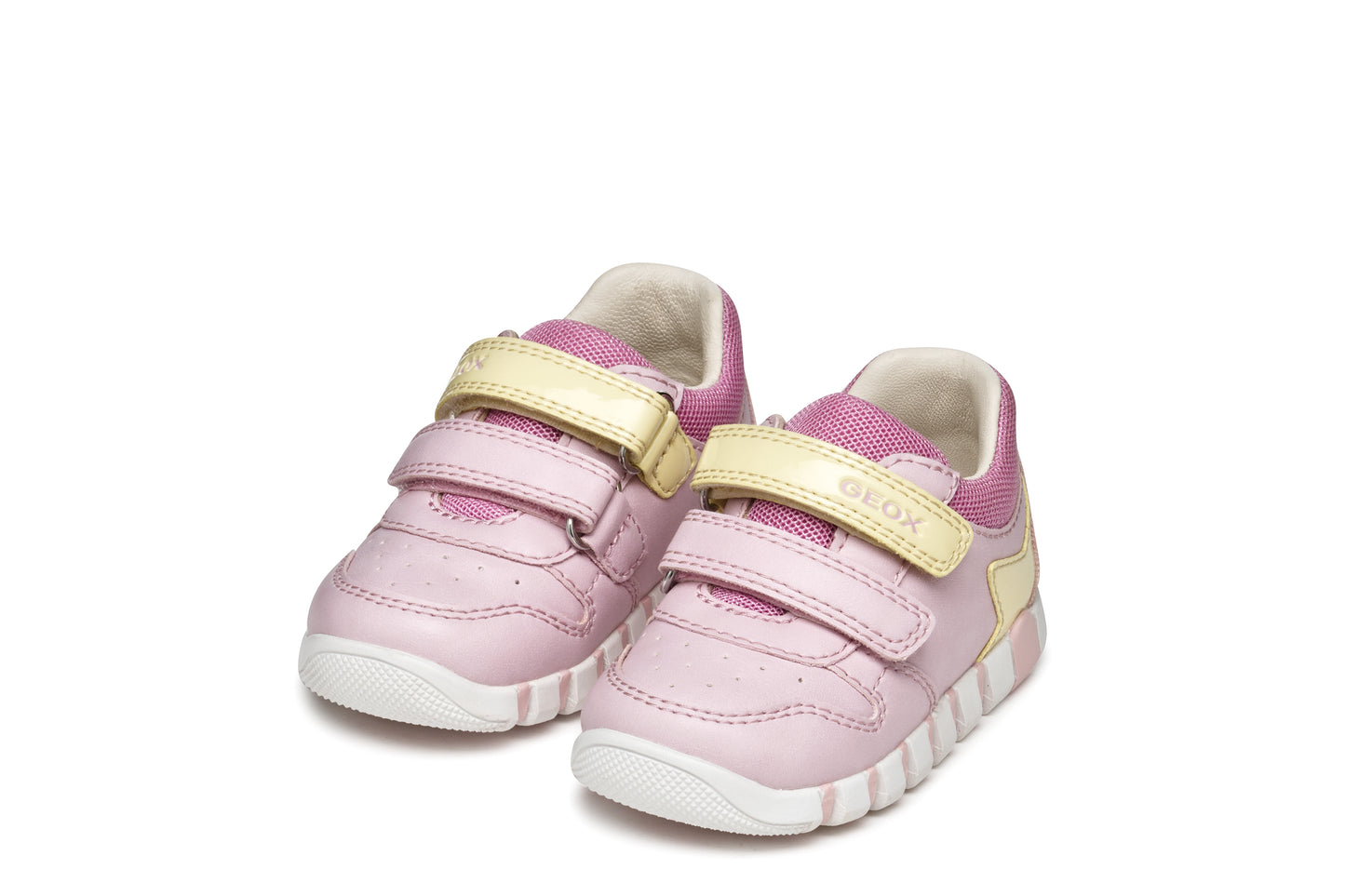 Geox Iupidoo Girls Pink Yellow Trainer