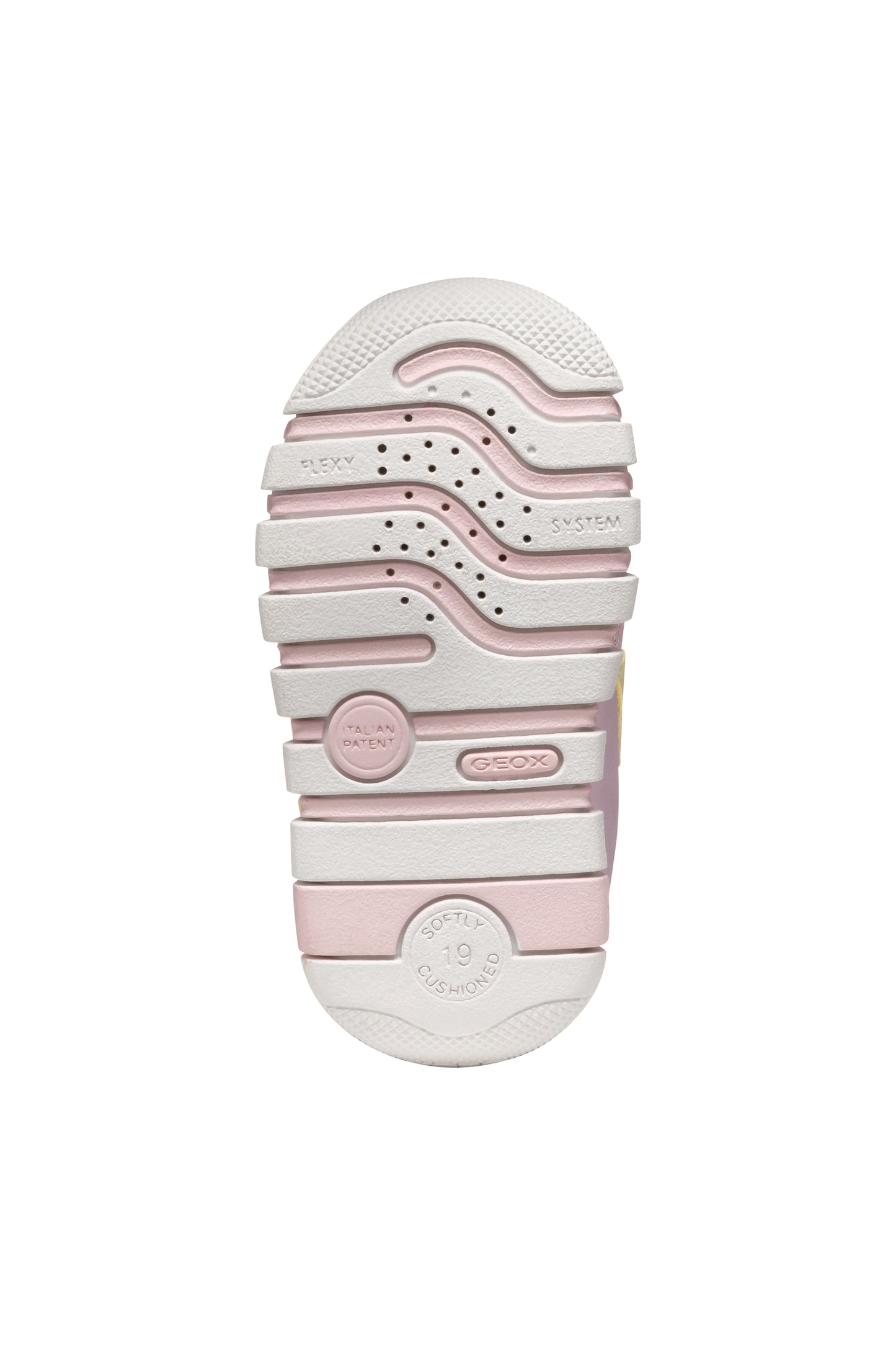 Geox Iupidoo Girls Pink Yellow Trainer