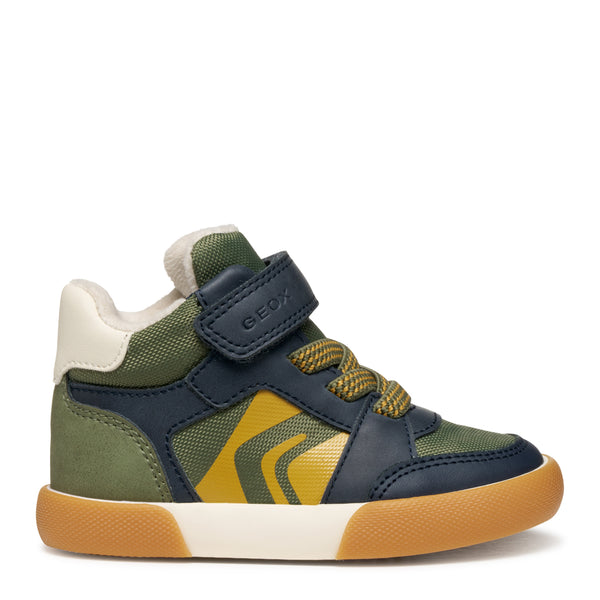 Geox Gisli Infants Boys Green Navy High Top Boot