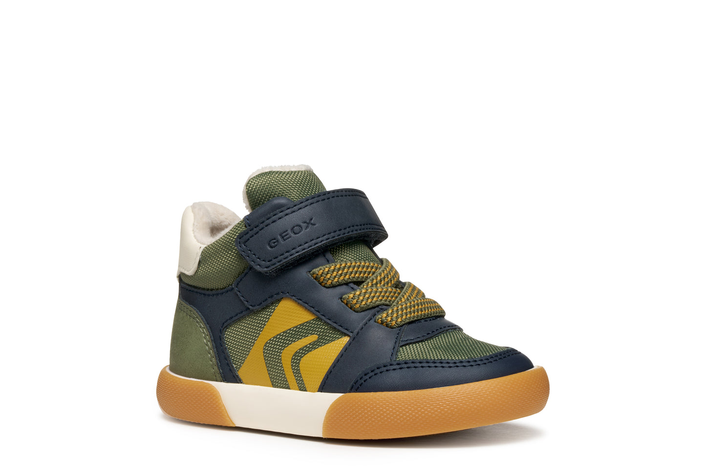 Geox Gisli Infants Boys Green Navy High Top Boot