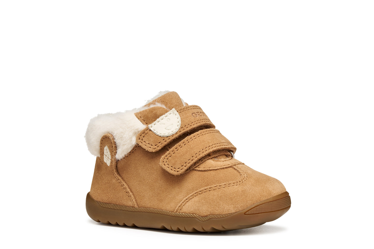 Geox Macchia Girls Whisky Brown Suede Ankle Boot