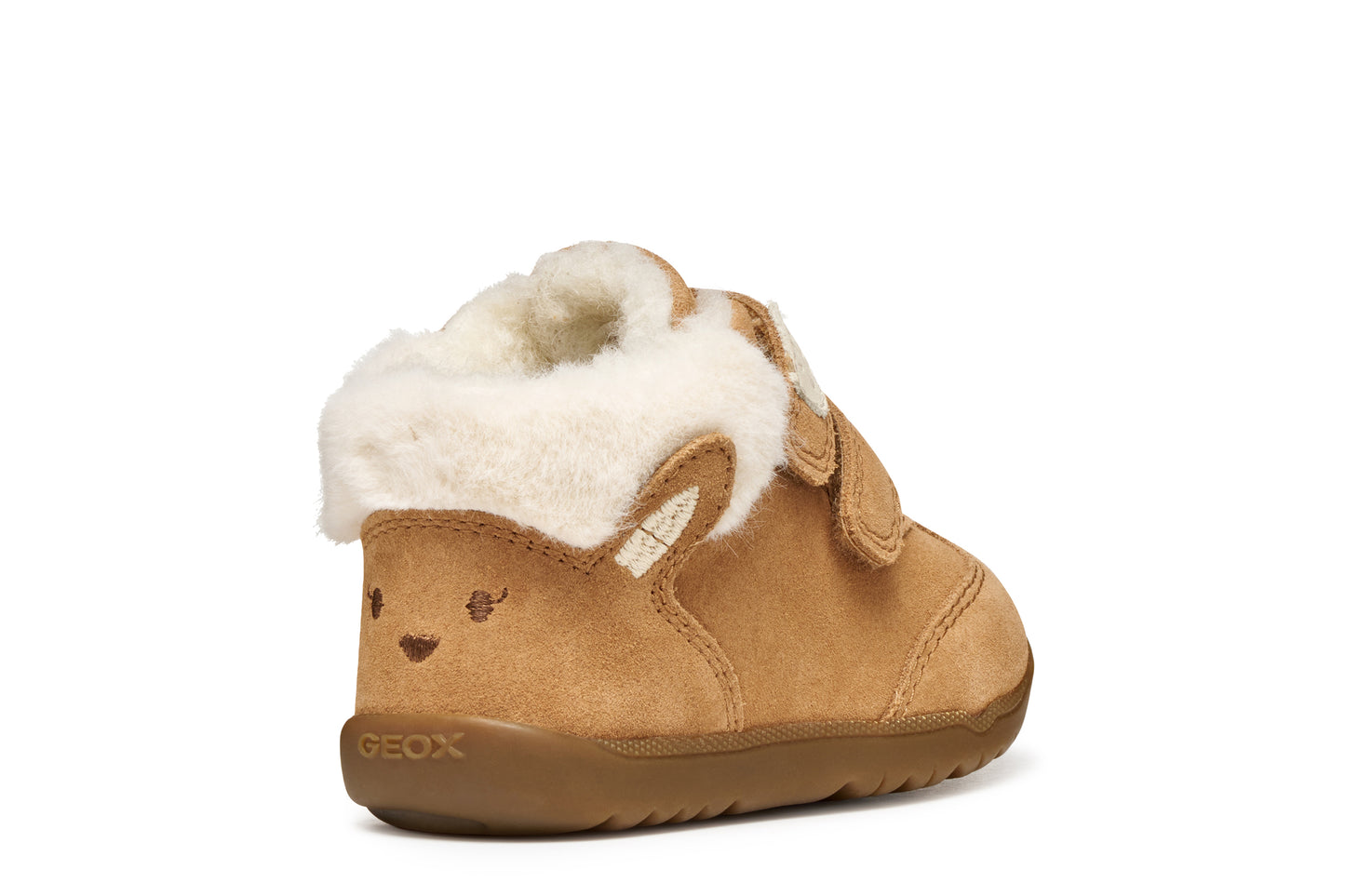 Geox Macchia Girls Whisky Brown Suede Ankle Boot