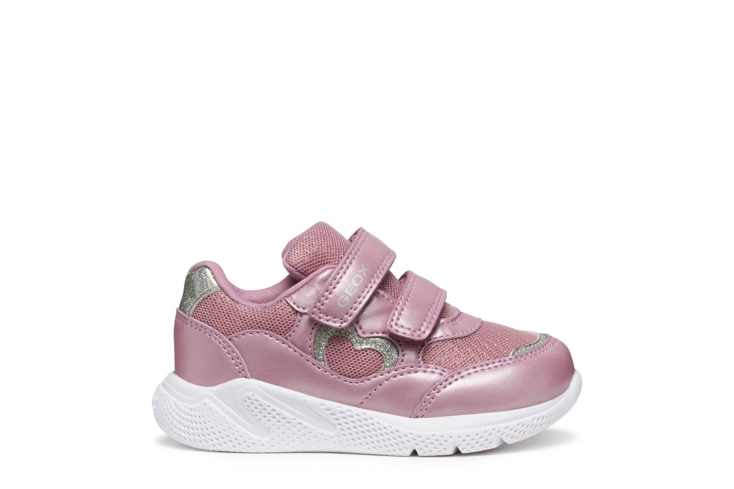Geox Sprintye Girls Toddler Rose Pink Heart Trainer