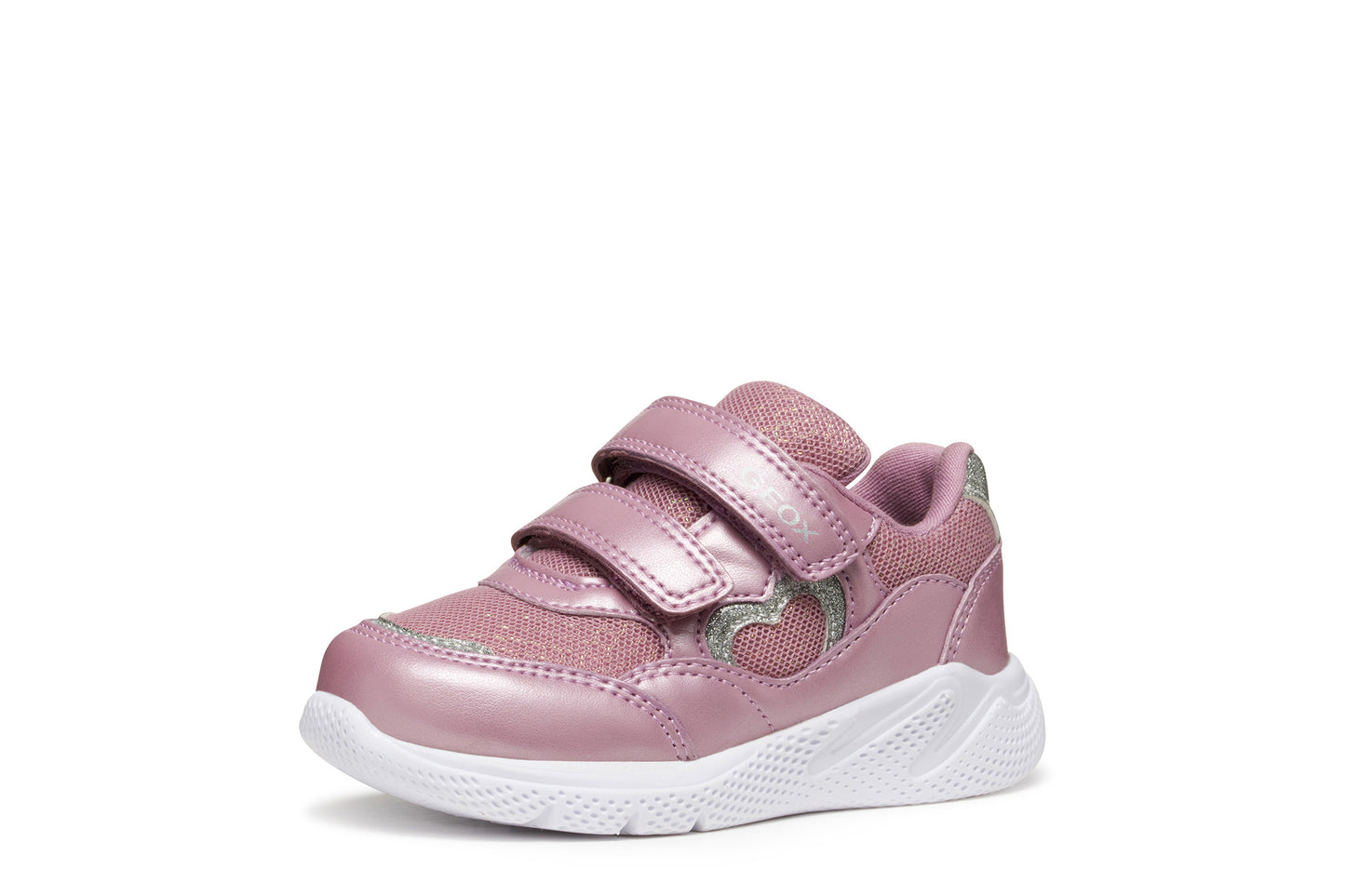 Geox Sprintye Girls Toddler Rose Pink Heart Trainer