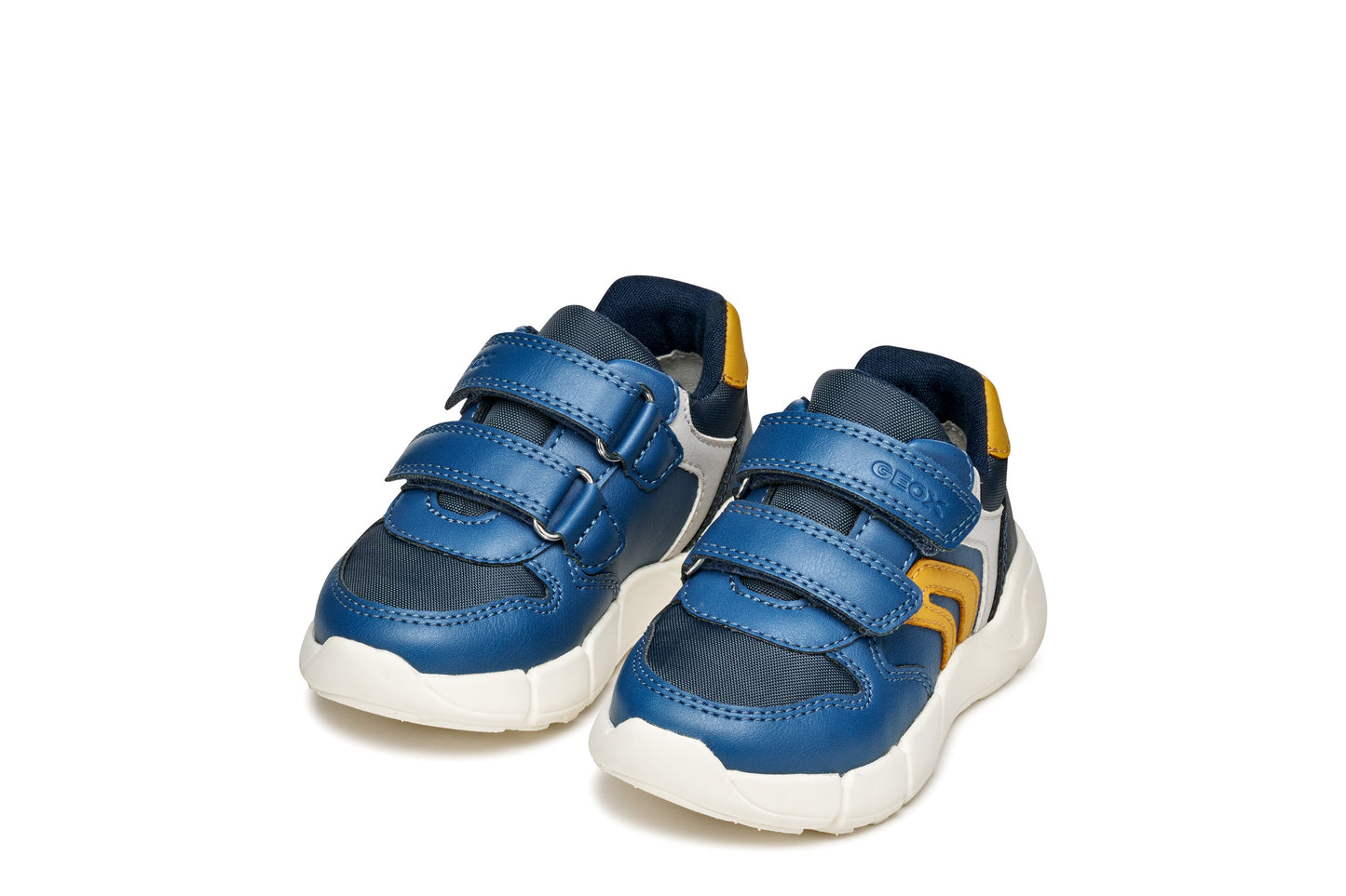 Geox Flexyper Mini Boys Blue Yellow Trainer