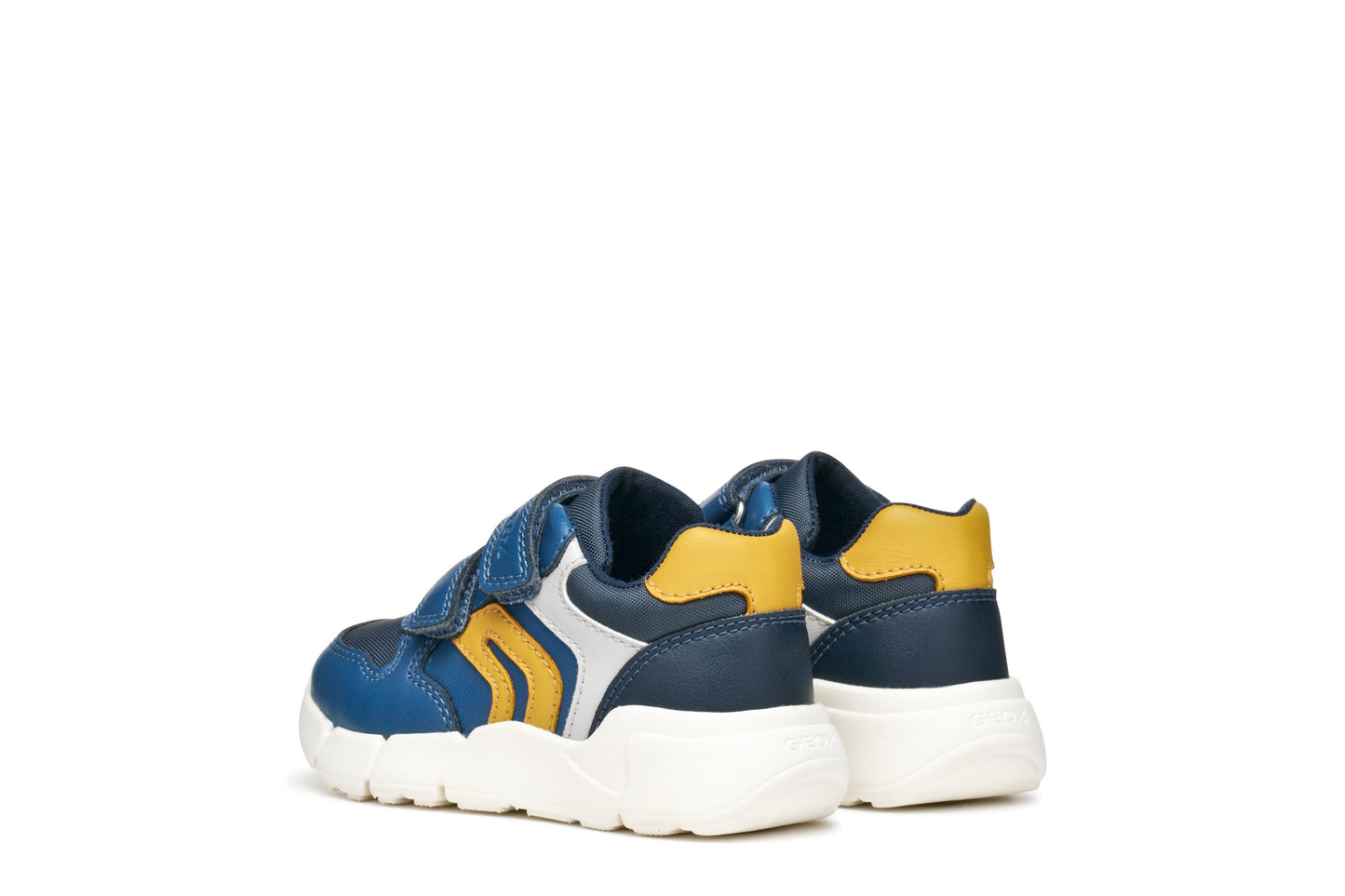 Geox Flexyper Mini Boys Blue Yellow Trainer