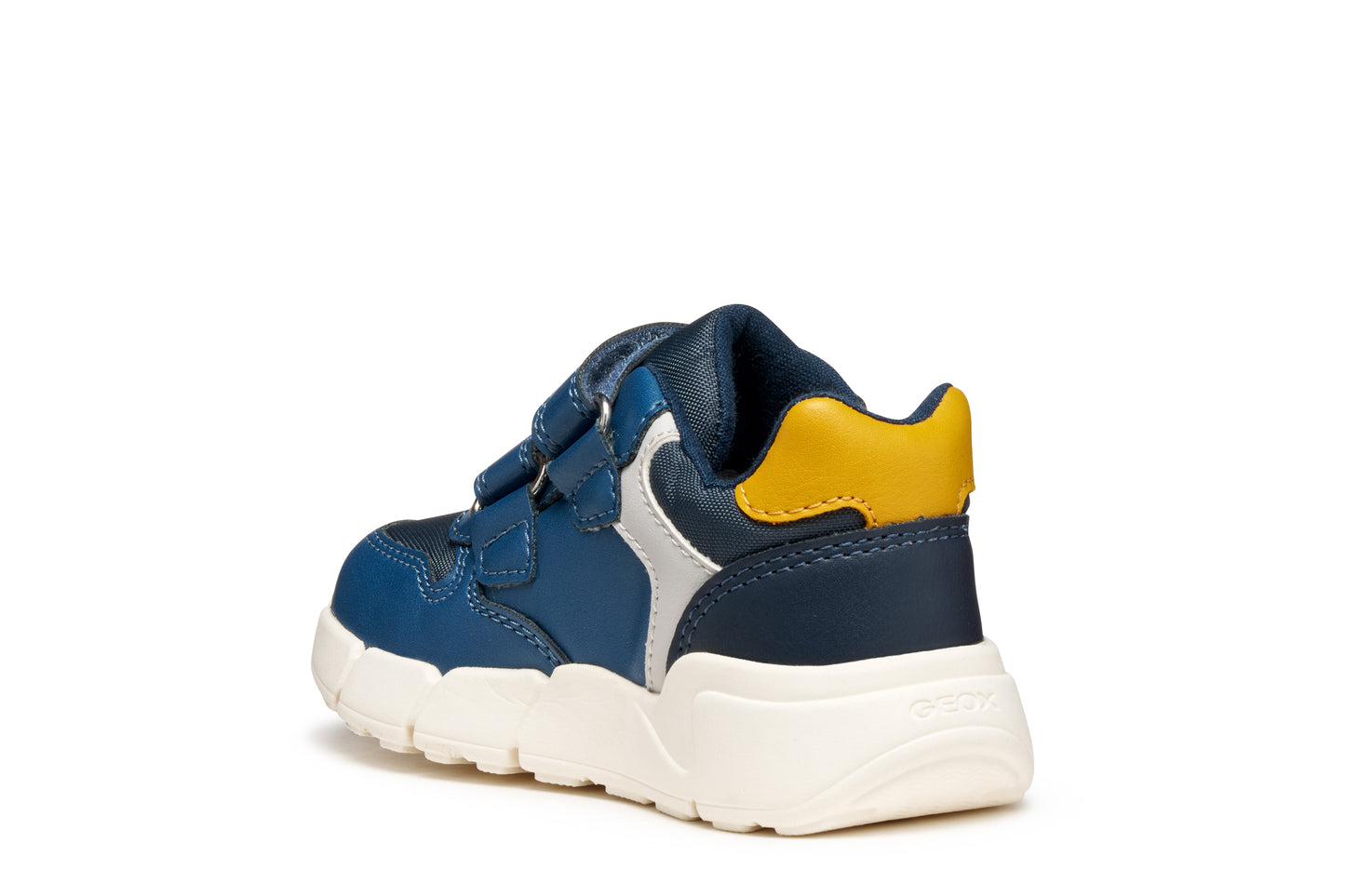 Geox Flexyper Mini Boys Blue Yellow Trainer