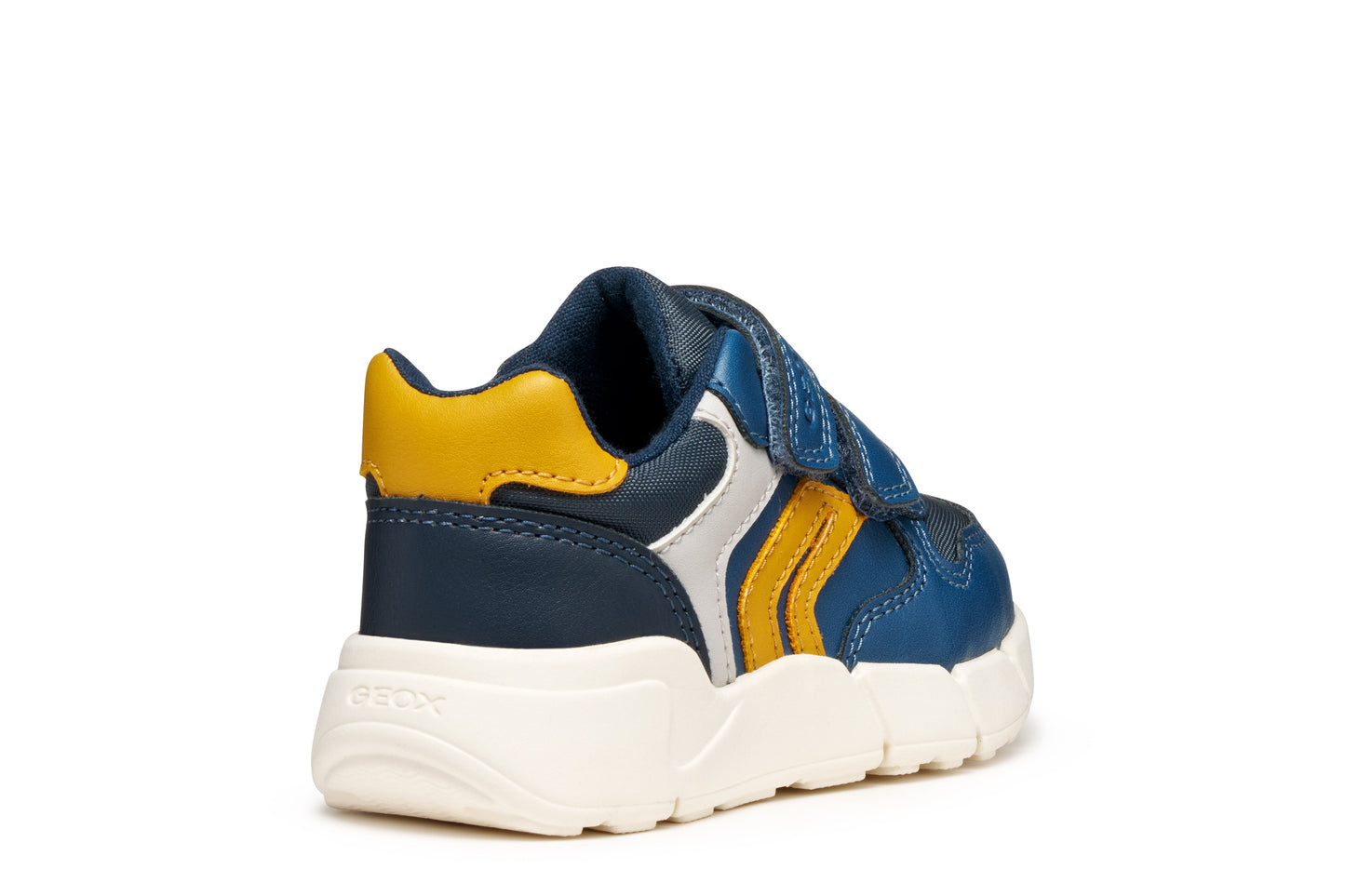 Geox Flexyper Mini Boys Blue Yellow Trainer