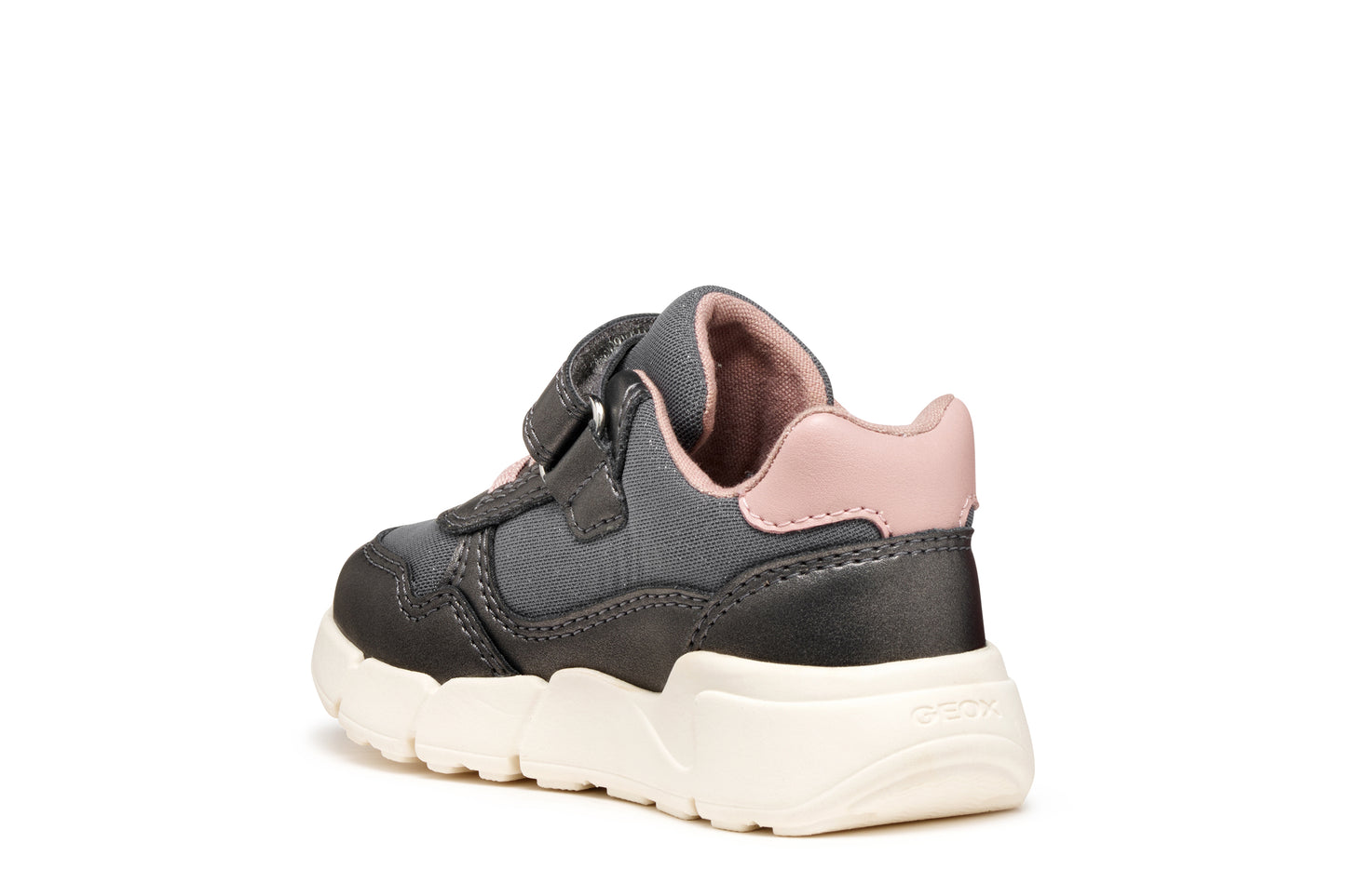 Geox Flexyper Mini Girls Grey Pink Trainer