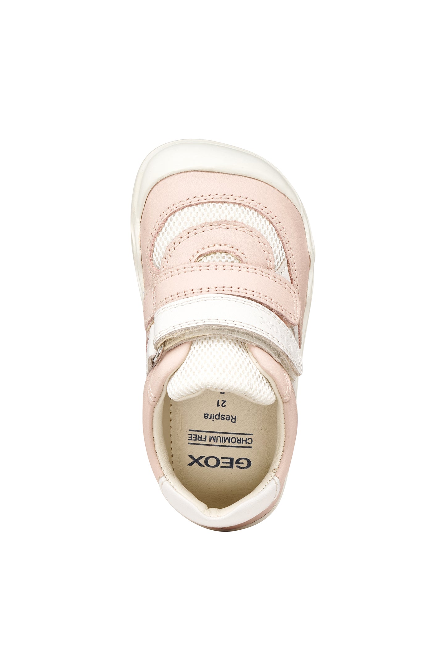 Geox SteppieUp Girls Light Rose White Barefoot Trainer