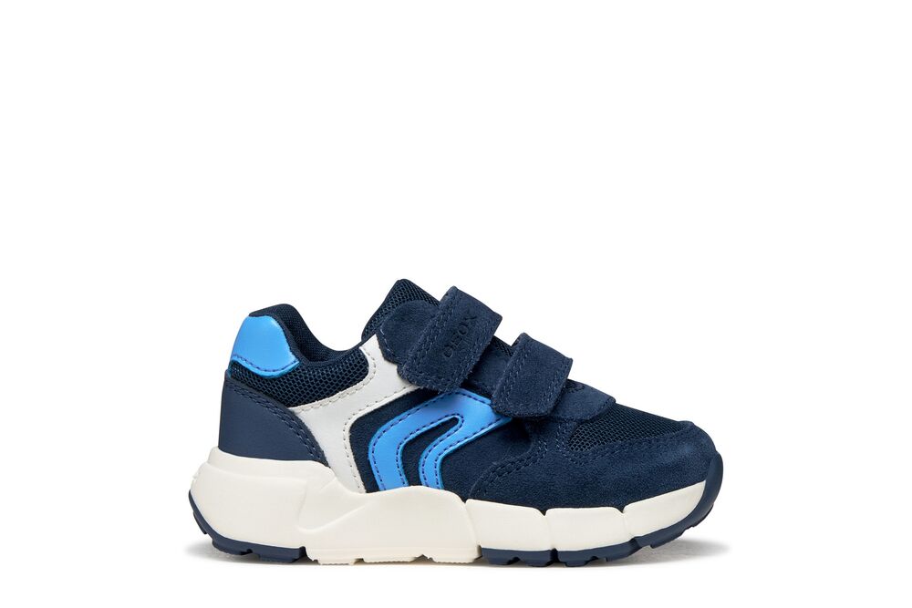 Geox Flexyper Mini Boys Navy Azure Trainer