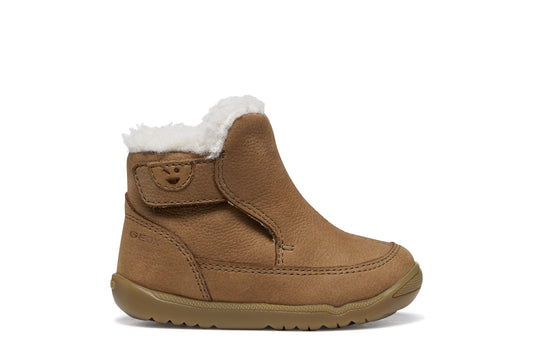 Geox Macchia Girls Tan Warm Lined Boot