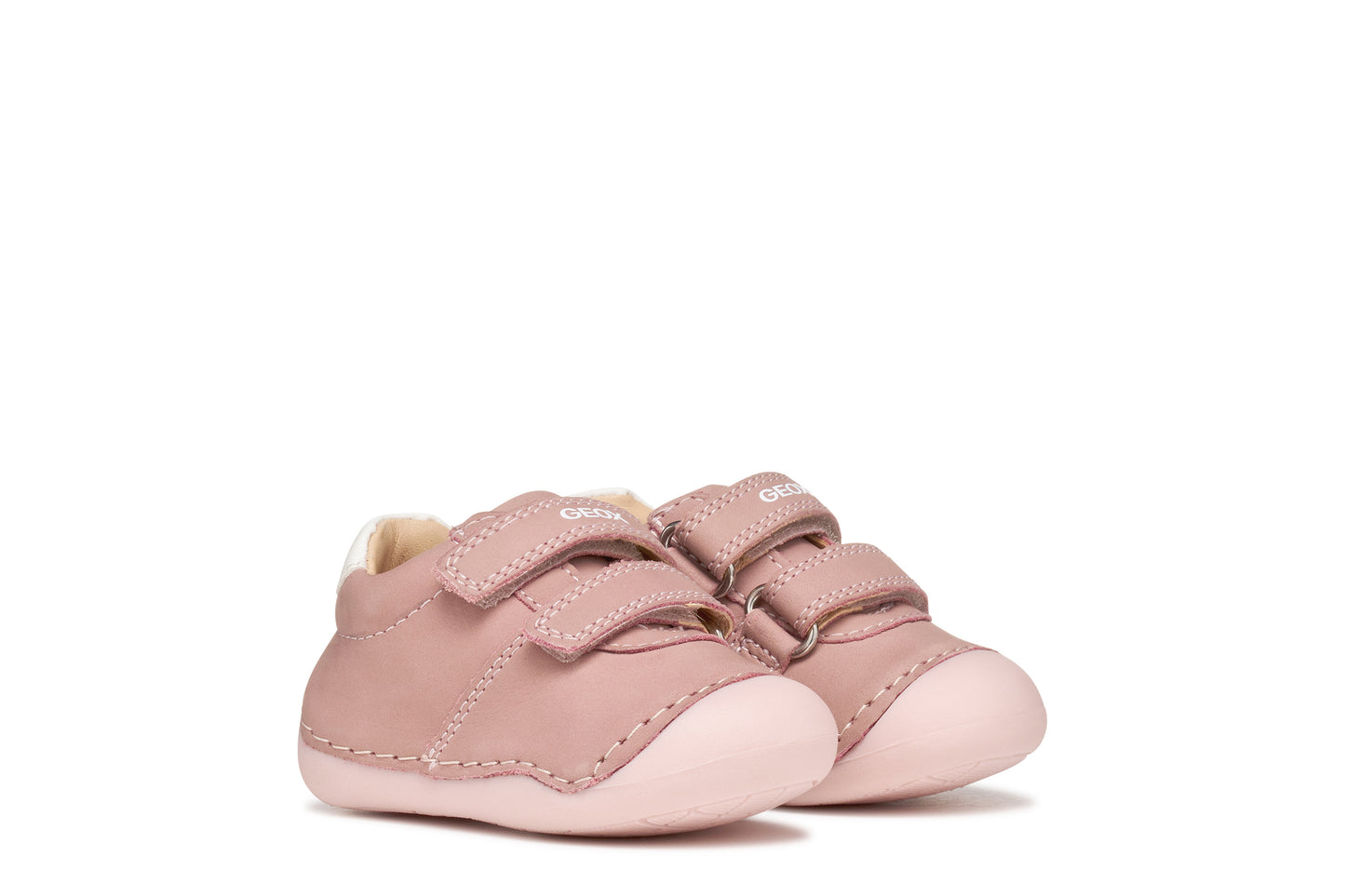 Geox Tutim Baby Girls Old Rose Off White Shoe