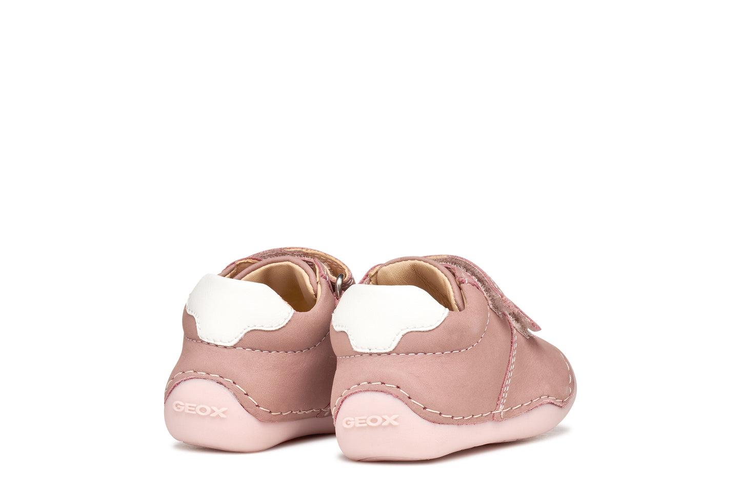 Geox Tutim Baby Girls Old Rose Off White Shoe