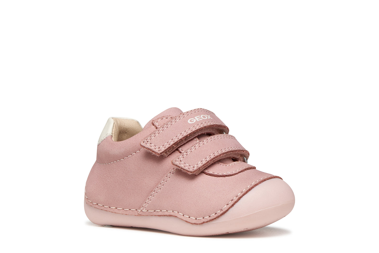 Geox Tutim Baby Girls Old Rose Off White Shoe