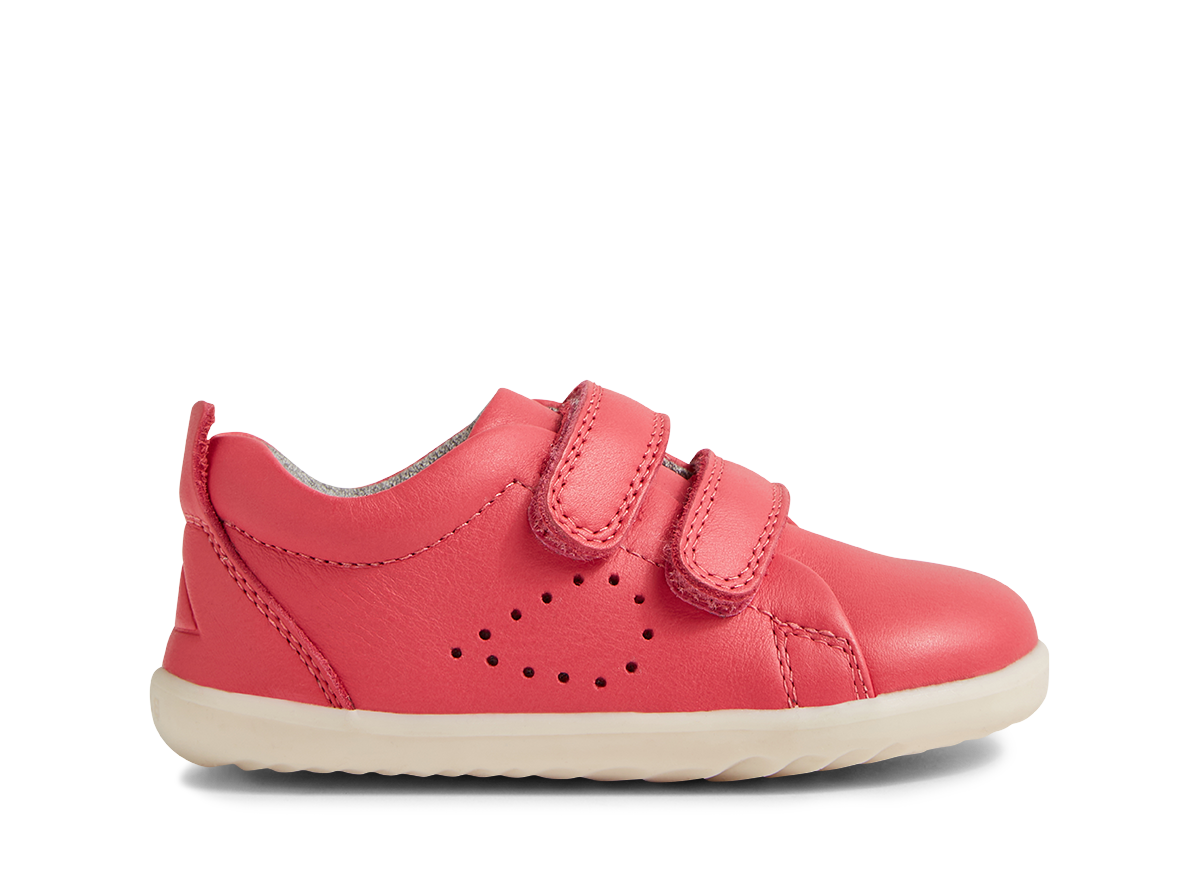 Bobux Grass Court Step Up Girls Radiant Raspberry Pink Trainer