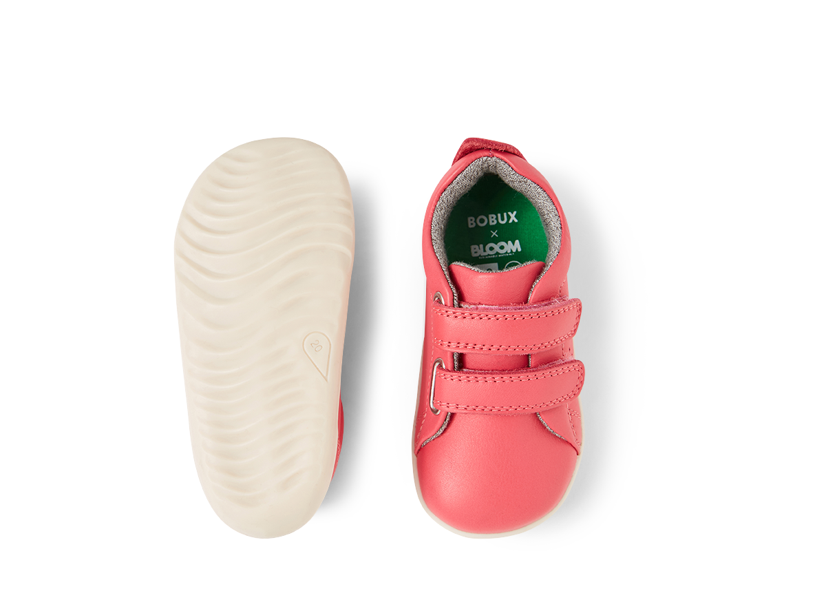Bobux Grass Court Step Up Girls Radiant Raspberry Pink Trainer
