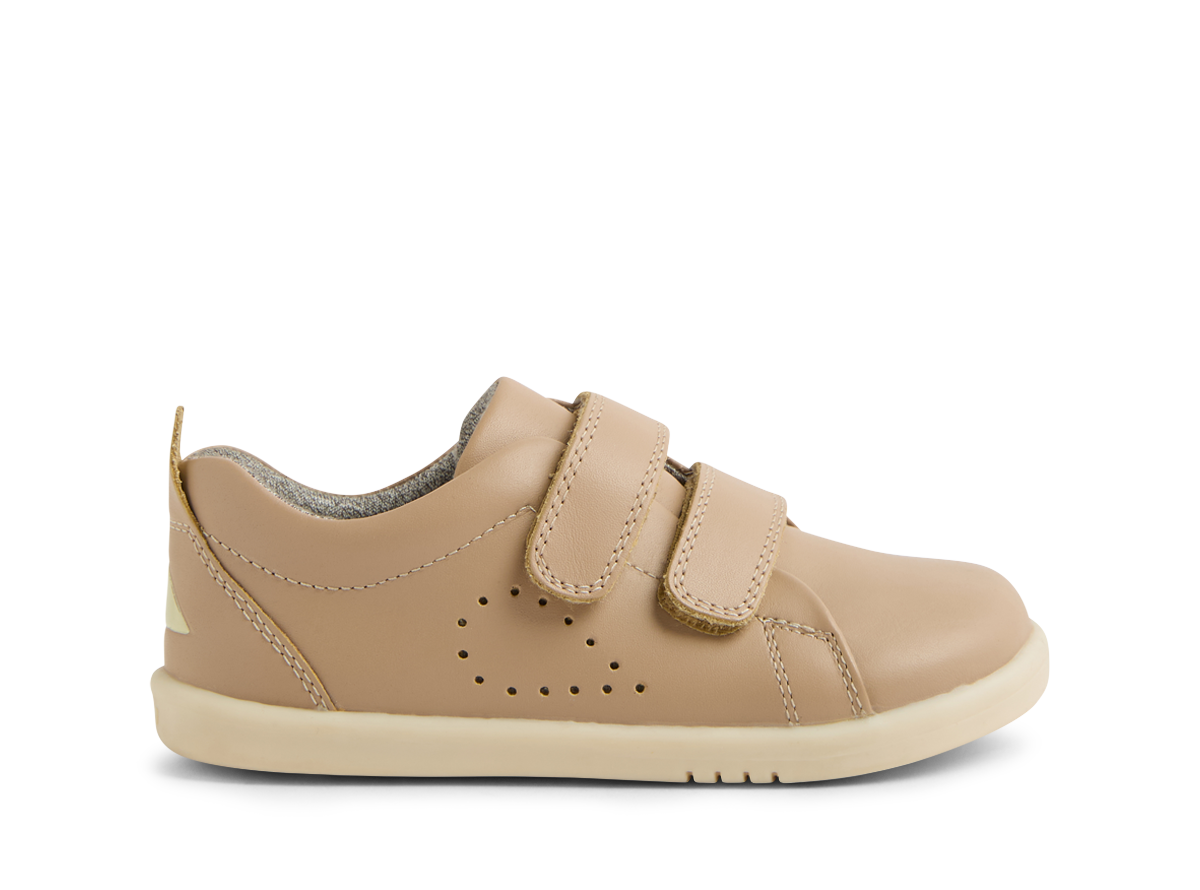 Bobux Grass Court I-Walk Girls Warm Taupe Trainer