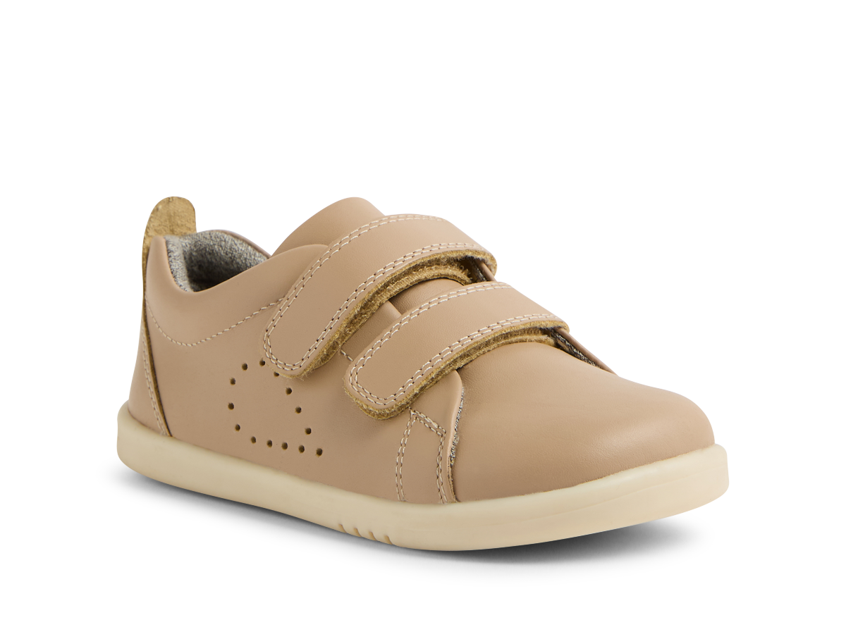 Bobux Grass Court I-Walk Girls Warm Taupe Trainer