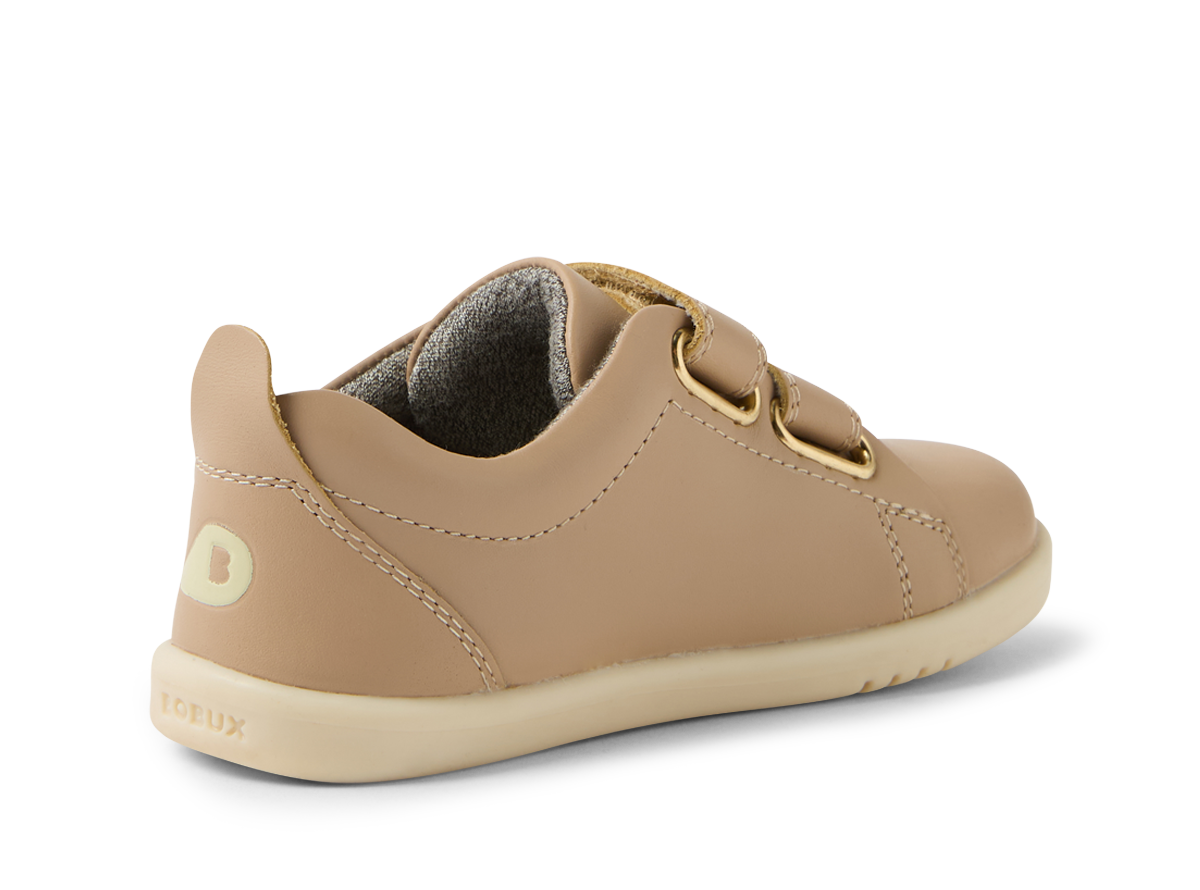 Bobux Grass Court I-Walk Girls Warm Taupe Trainer