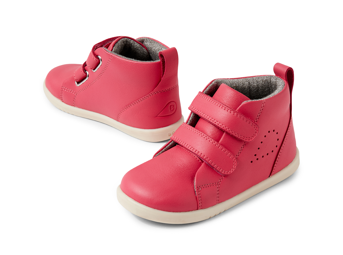 Bobux Grass Court High I-Walk Girls Radiant Raspberry Pink Boot