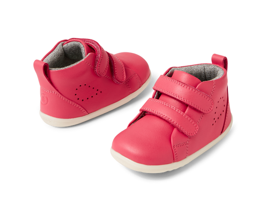 Bobux Grass Court High Step Up Girls Raspberry Boot