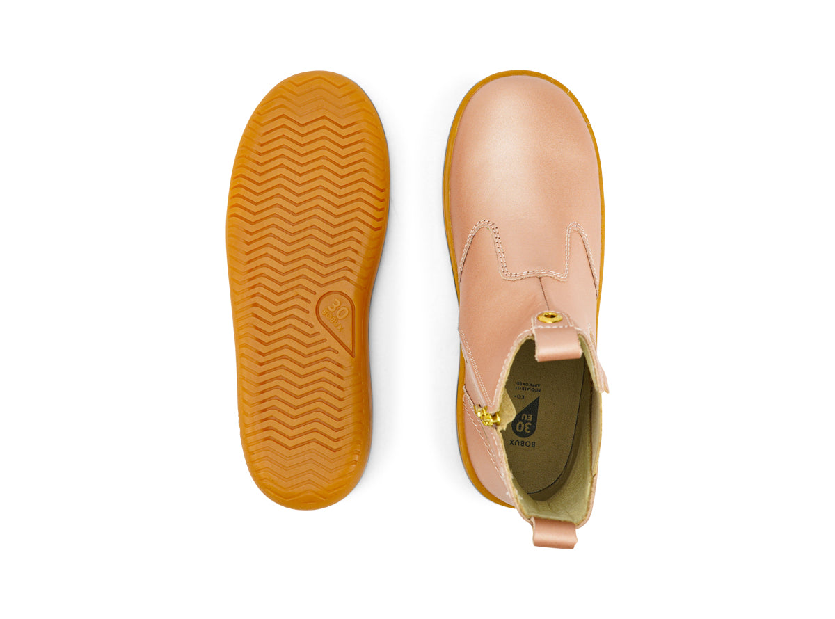 Bobux Jodhpur Kid Plus Girls Rose Gold Chelsea Boot