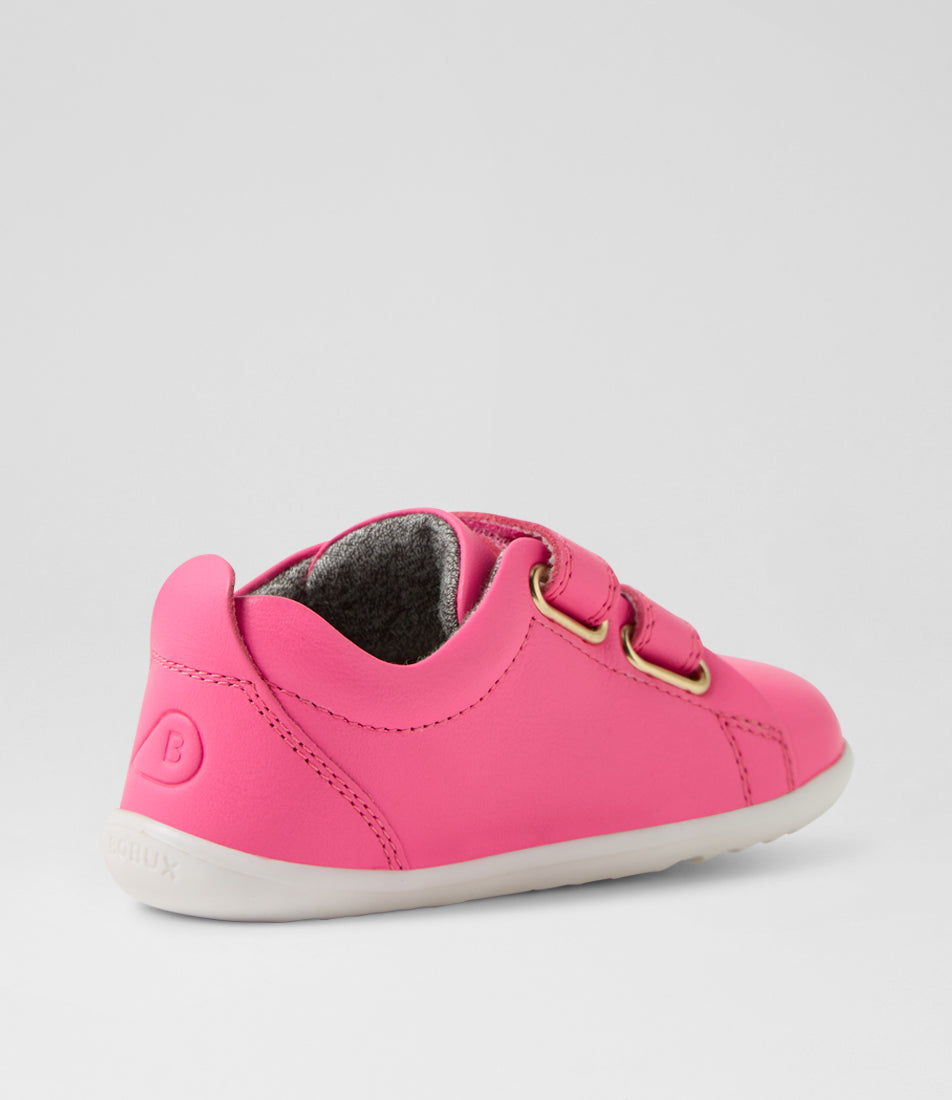 Bobux Grass Court Step Up Girls Pink Lemonade Trainer
