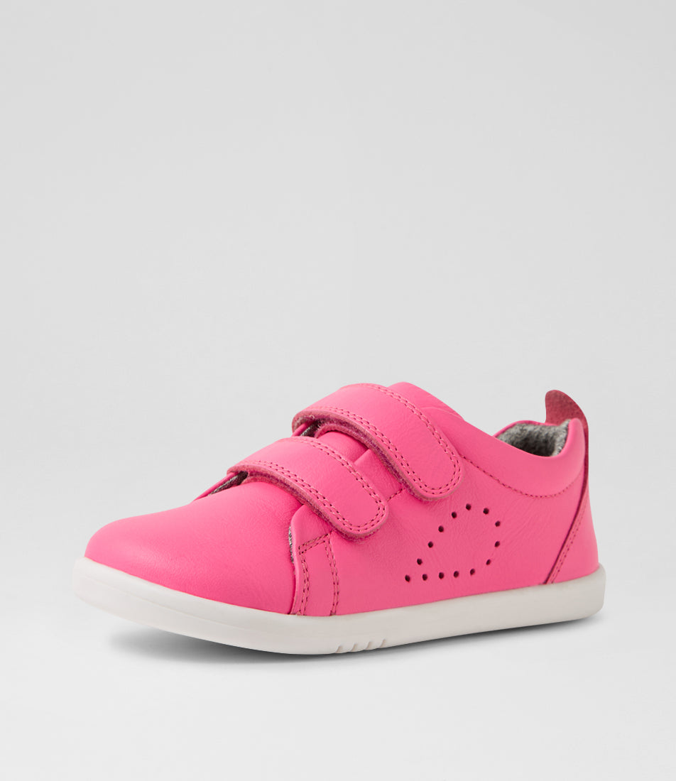 Bobux Grass Court I-Walk Girls Pink Lemonade Trainer