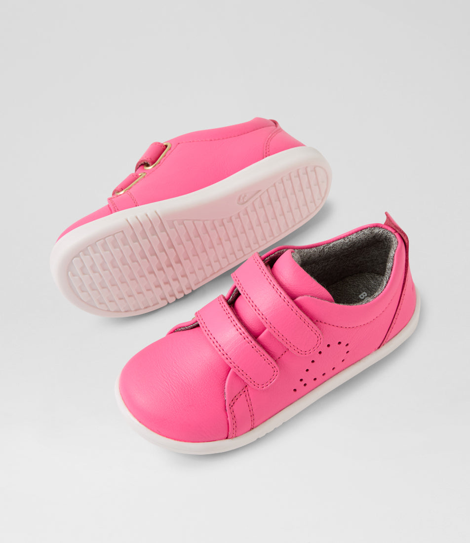Bobux Grass Court I-Walk Girls Pink Lemonade Trainer