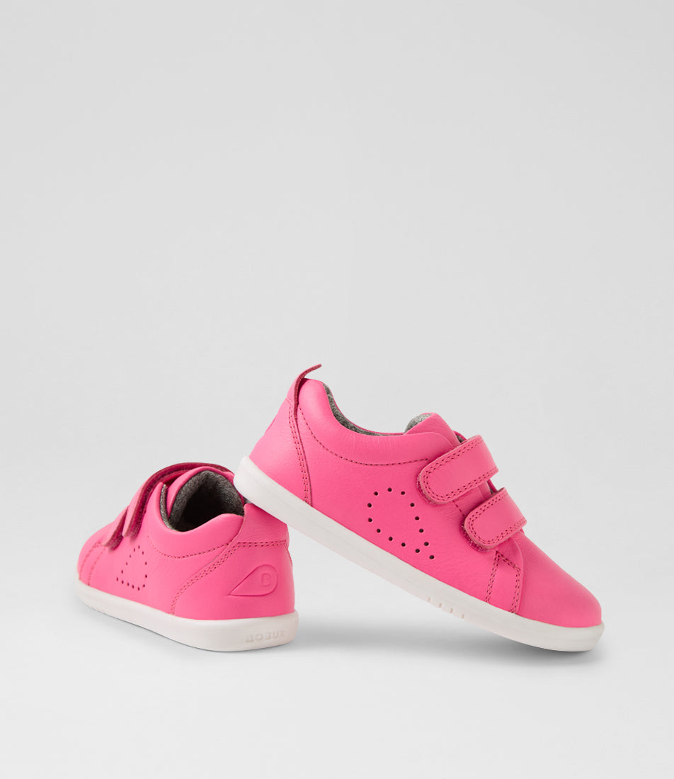 Bobux Grass Court I-Walk Girls Pink Lemonade Trainer