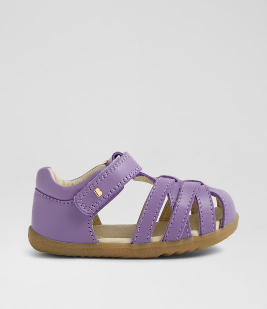 Bobux Cross Jump Step Up Girls Purple Closed Toe Sandal